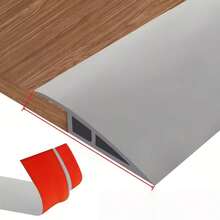 1 Roll 39.37 Inch (1M) Self-Adhesive PVC Transition Strip, Suitable For Wood Flooring, Easy To Install, Durable Threshold Suitable For Doorways, Corridors, Large Rooms - C - View 2