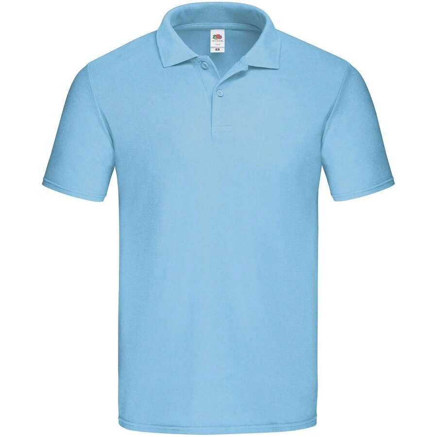 Fruit Of The Loom Mens Original Polo Shirt - Sky Blue - View 1