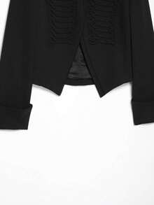 Seelio Spring/Autumn New Women's European And American Style Fashion Minimalist Versatile Knot Button Blazer Black - Black - View 6