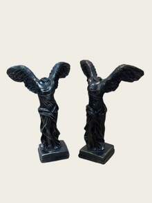 1pc Medium Sized Tabletop Dark Bronze Winged Victory Of Samothrace Sculpture Art Statue Decorative Figurine Ornament, Suitable For Living Room Bedroom Office Bookshelf Entryway, Light Luxury Aesthetic Display Housewarming Gift Home Improvements - A - View 13