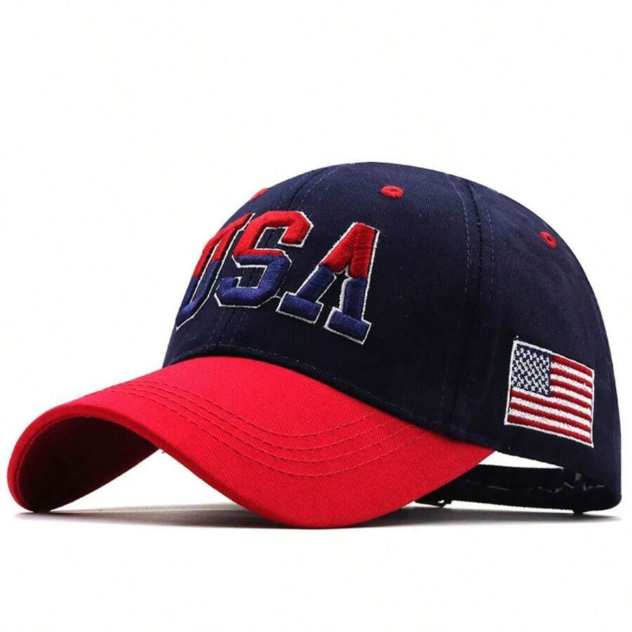 USA Letter Embroidered Baseball Cap Outdoor Sports Baseball Cap Suitable For Team Sports - Multicolor - View 1