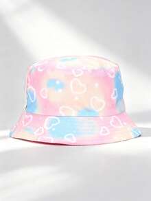 1pc Cute Cartoon Pattern Bucket Hat, Wide Brim Sun Hat, Lightweight Outdoor Beach Bucket Hat, Suitable For Spring, Autumn, Summer For Kids - View 3