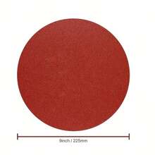 10pcs 9-Inch Holeless (225mm) Multi-Grit 60-600# Round Sandpaper - Suitable For Woodworking, Rust Removal And Polishing, Compatible With All 225mm Orbital Sanders, Furniture And Metal Treatment, Durable Abrasive Pads, Home Improvement Tool Accessories - Red - View 3