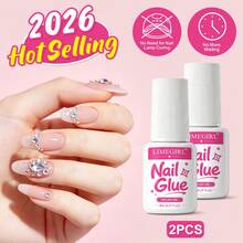 LIMEGIRL 10/5/3/2/1pc 8ML Super Strong Nail Glue, Suitable For Press-On Nails, Nail Tips, Acrylic Nails, No UV Light Needed, With Brush, Long-Lasting, Suitable For Beginners DIY Home Use Fake Nails - MJ159 - View 12