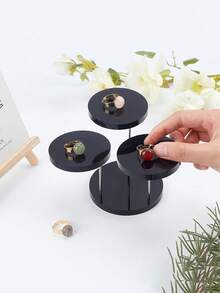 Round Acrylic Product Display Stand, 3-Tier Jewelry Display Rack, Suitable For Displaying Rings, Watches, Mini Manual Multi-Layer Trapezoidal Tray, Jewelry And Perfume Storage, As Well As Desserts And Candies. - Multicolor - View 5