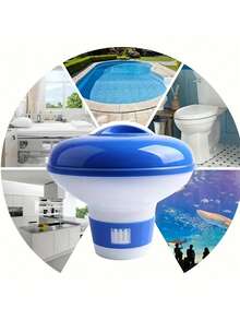 1/2 piezas Dispensador automático de productos químicos para piscina, caja de piscina, dispensador flotante de productos químicos para piscina, ligero y portátil, adecuado para fiestas en la piscina, natación, deportes acuáticos, suministros de limpieza de piscina, esencial de verano, esencial de viaje. Dispensador flotante, limpiador de piscina - multicolor - Ver 8