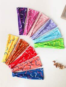 7Pcs/12Pcs Women's Outdoor Sports Exercise Multi-Color Headbands Sweatbands Summer Hair Accessories - Multicolor - View 2