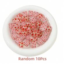 10 Buah Manik-Manik Akrilik Transparan Motif Buah Buram Bentuk Persegi/Bulat, Cocok untuk Dekorasi Rumah, Pembuatan Perhiasan DIY, dan Kerajinan Tangan Kreatif Lainnya - MultiWarna - View 15