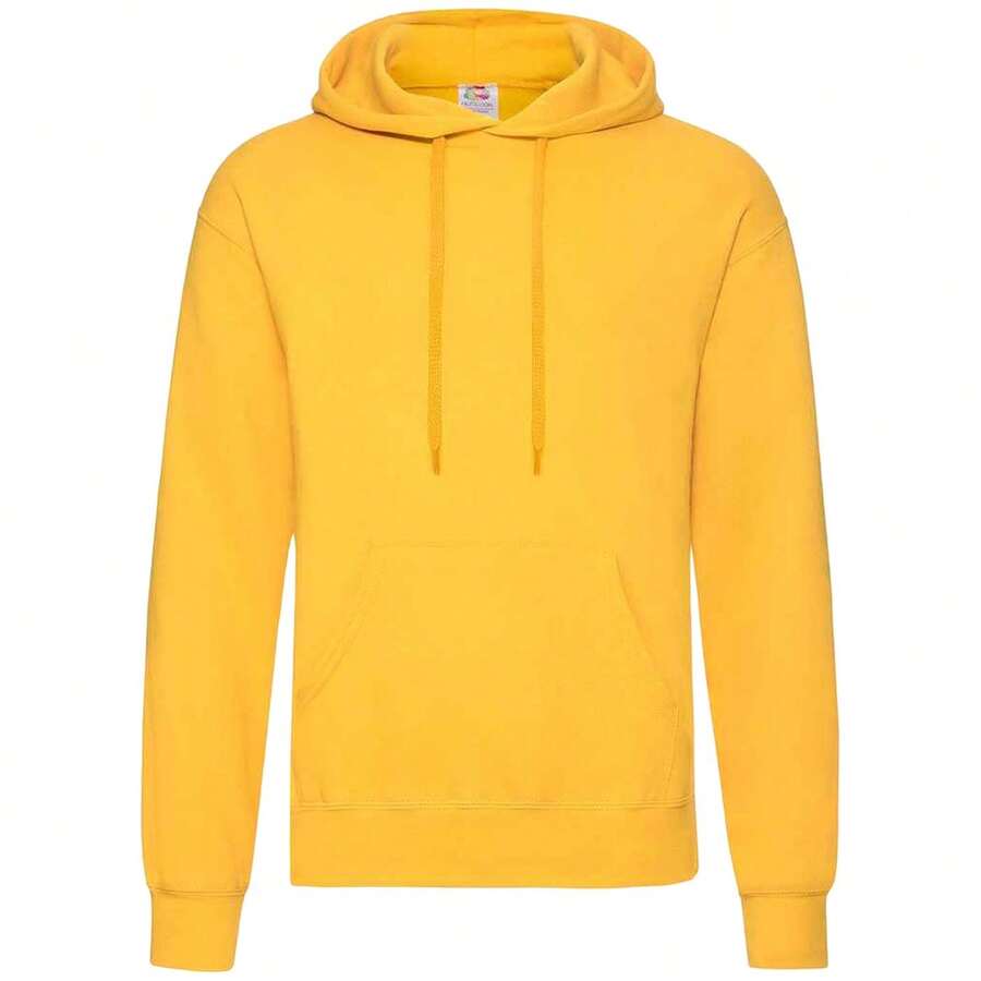 Fruit Of The Loom Unisex Adults Classic Hooded Sweatshirt - Sunflower - View 1