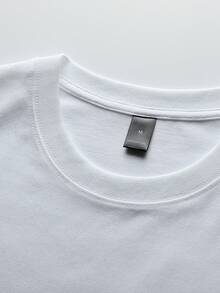 Men's Casual Fashion200Cotton Fabric T Shirt - Short Sleeve,Round Neck,Regular Version,Unique Pattern Print,Suitable For Casual Outdoor And Fashionable Wear. - 白色 - 查看 3