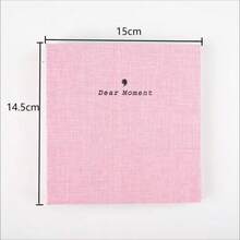 100 Pockets Dear Moment Linen Photo Album Photocard Binder Album For 2 X 3 Inch Mini Name Card Baby Kid Album - A - View 2