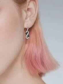 1 Pair Cubic Zirconia Elegant Dog Paw Print Earrings For Teens, Suitable For Daily Decoration, Party Jewelry Or Birthday Gift - 1# - View 6