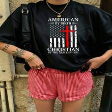 Heartfelt Daily Casual Graphic T-Shirt 100% Cotton Oversized Soft Breathable Casual Crewneck Short Sleeve Top Aesthetic Daily Vintage Style Cute Minimalist Fashion Lovers Casual Wearers Daily Outfit Enthusiasts Gift Givers - 黑色 - 查看 18
