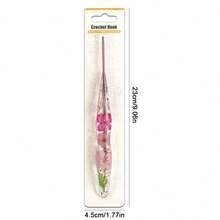 1pc Transparent Embedded Floral Resin Crochet Hook, Exquisite Bubble Shell Packaging, 2.0mm-8.0mm, Ergonomic Comfortable Handle, Suitable For Various Yarn Thicknesses, Ideal For Home DIY Sewing And Knitting Projects - Blister-coated Epoxy Crochet Hooks - View 17