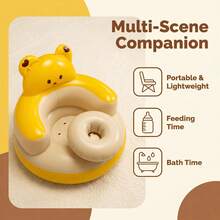 1pc Bear Inflatable Baby Learning To Sit Chair Sofa, Luxury Style High Chair, Sitting Support Seat For Toddlers - Multicolor - View 7