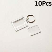 5/10/20/30Pcs Party Gift Creative Transparent Heart & Square Photo Frame Keychain Shell Acrylic Material Keychain Pendant Suitable For DIY Craft Enthusiasts, Placing Photos Of Loved Ones And Children, Phone And Car Key Pendant Decoration, Sister Gift, Christmas Gift - Multicolor - View 25