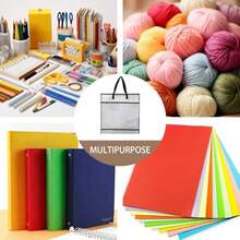 Paquete de 2 bolsas de 16.5 x 17 pulgadas portafolios para obras de arte estuche de almacenamiento de pósteres con cierre y asa de malla para almacenamiento de carteles álbum de recortes - Blanco/ negro - Ver 4