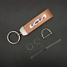 1PC Keychain PU Leather Key Holder Emblem For KIA Accessories - Multicolor - View 11