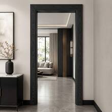 Self-Adhesive Waterproof Wood Grain Sticker, Vinyl Door Frame Edge Trim, Suitable For Wooden Doors, Glass Doors And Sliding Doors, Furniture Refurbishment Decoration, Home Improvement Natural Appearance Self-Adhesive Design, Door Hinge Protection - A - View 10
