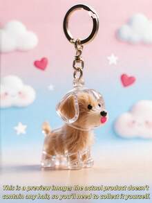 1pc Cute Soft Cat Fur Ball Pendant Transparent Pet Hair Gacha Keychain, High-Quality Acrylic Sealed Storage, Fur Collection Memorial Box, Bag Charm Portable Key Chain, Creative Pet Keepsake, Valentine's Day Gift - Hair Collection Pendant - View 13