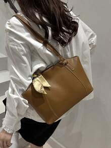 New Luxury High-End Pattern Versatile Women's Shoulder Bag Tote Bag - Brown - View 6