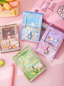 1pc Gashapon Machine Bean Book (80 Sheets) Fun Challenge Game Book, Full Color Inner Pages Gashapon Pocket Book, Rabbit Panda Shiba Inu Cat Capybara Cartoon Creative Notebook Pocket Book, Cute Cartoon 64K Notebook, Fun Stationery Pocket Planner Memo Book, Planner Diary Book, School Supplies, Notebook, Thickened Portable, Blank Pocket Book For Classroom Play, Full Color Inner Pages Pocket Book Cartoon Creative Notebook Pocket Book, Cute Cartoon 64K Notebook, Fun Stationery Pocket Planner Memo Book, Easy To Carry, Convenient Storage - Multicolor - View 12