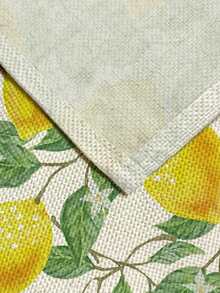 1 pieza Camino de mesa con patrón de limón, 4 piezas Manteles individuales con patrón de limón, Adecuado para vacaciones, fiestas, cumpleaños, cenas, decoración de mesa de cocina y comedor, decoración de habitación para todas las estaciones, decoración textil para el hogar Camino de mesa - Multicolor - Ver 8