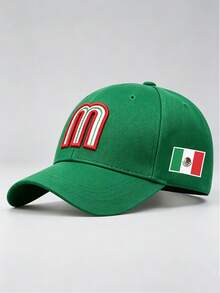 1 Pc Unisex Gothic "M" Embroidered Fashion Baseball Cap, Adjustable Design, Perfect For Outdoor Activities, Travel, And Running - Multicolor - View 11