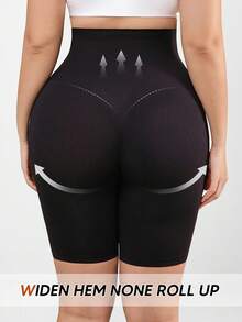 Maternity Soft Elastic Waist Comfortable Belly Support Shorts - Black - View 3