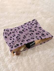 1pc Portable Cosmetic Storage Bag Animal Leopard Print Double-Sided Printed Travel Zipper Makeup Pouch Multi-Functional Toiletry Organizer Bag - Multicolor - View 5