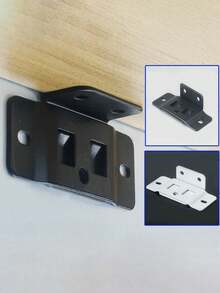 4/8/12 Sets Quick Install Furniture Connector Brackets, Durable Right Angle Corner Connectors, Stainless Steel Furniture Corner Connectors With Screws, Suitable For Drawers, Cabinets, Tables And Chairs - Multicolor - View 3