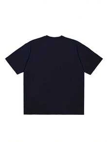 1pc Tallas completas Camiseta de algodón para hombre con estampado gráfico moderno, cuello redondo, manga corta, transpirable y cómoda, prenda casual ideal para uso diario - Blanco - Ver 10