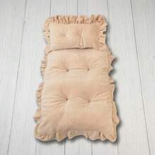 1 Set gestreifte weiße & kaffeefarbene Holz-Fotografie-Requisiten für Neugeborene mit passender Matratze, Vintage-Stil Baby-Holzbett-Requisite ➕ passende Matratze, geeignet für Neugeborenen-Fotoshootings, Porträtfotografie und als Bekleidungsfotografie-Accessoire - Verschiedenfarbig - Übersicht 16
