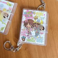 1pc Japanese Vintage Cartoon Mini Notebook Keychain, Pocket Portable Tiny Journal With Clear Snap Cover, Anime Girl Animal Pattern Small Notepad For Girls Students Stationery Gift, Back To School School Supplies - Notebook - View 13