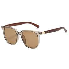 1 par de gafas de moda decorativas para mujer, adecuadas para uso diario, vacaciones de verano en la playa, actividades al aire libre, viajes, estilo bohemio con estampado de leopardo y carey, marco cuadrado de gran tamaño, adecuadas para vacaciones, playa, viajes - Marrón - Ver 10