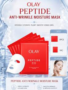 Olay 紅罐保濕面膜 1/5片，膠原蛋白胜肽面膜，抗老面膜，深層補水減少皺紋，緊緻提拉細紋，適合所有膚質 - 勝肽抗皺保濕大紅瓶面膜 - 查看 2