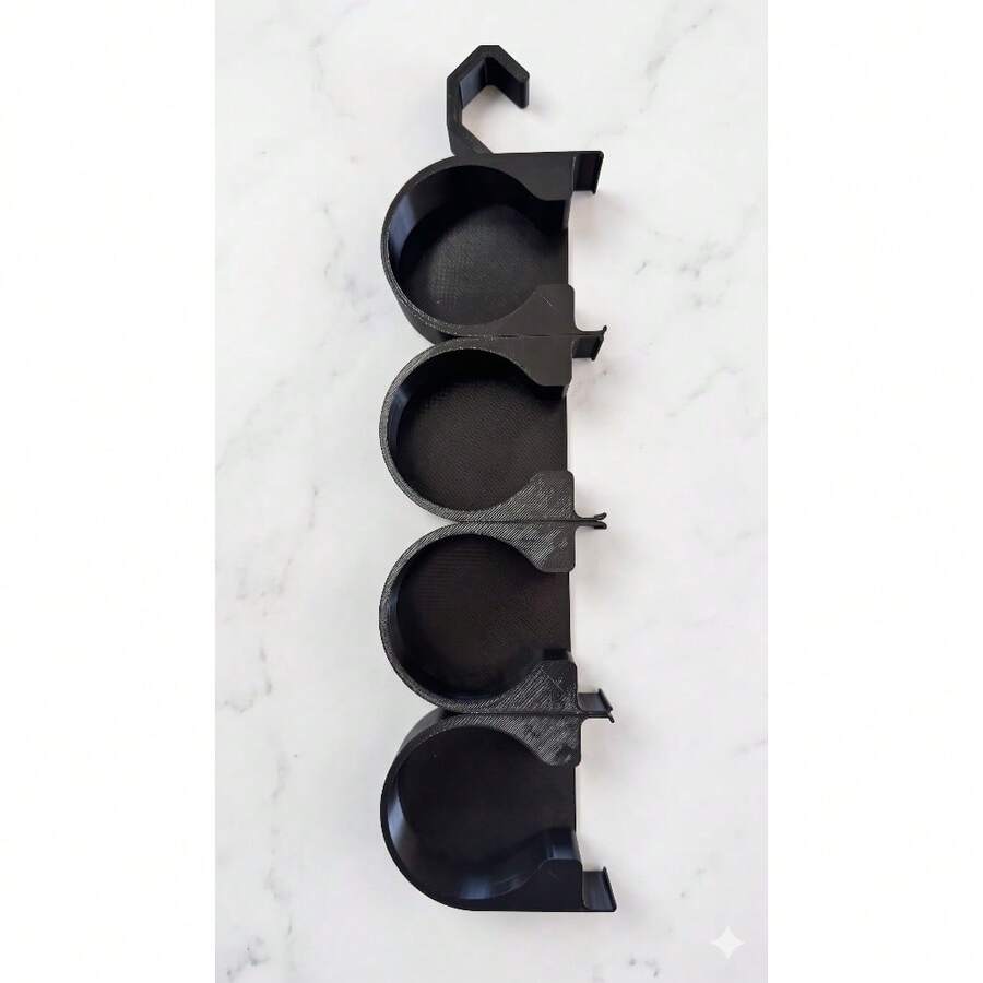 Customizable Modular Belt Organizer Hanger For Wardrobes And Closets - 4個黑色單元 - 查看 1