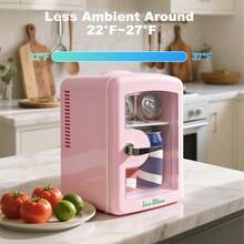 IceBlue 4L Makeup Refrigerator, Mini Refrigerator For Cosmetics And Drinks, Car/Home Use, Transparent Window And Handle - 查看 8