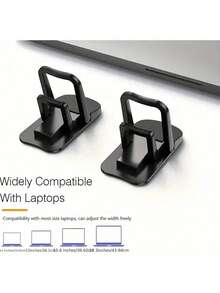 2Pcs Foldable Invisible Laptop Stand, Ergonomic Height Raise Holder, Portable Keyboard Riser For Heat Dissipation, Space‑Saving Adhesive Notebook Support, Easy Installation For Home Office Business Travel - View 4