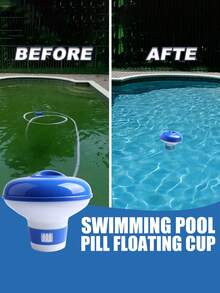 1/2 piezas Dispensador automático de productos químicos para piscina, caja de piscina, dispensador flotante de productos químicos para piscina, ligero y portátil, adecuado para fiestas en la piscina, natación, deportes acuáticos, suministros de limpieza de piscina, esencial de verano, esencial de viaje. Dispensador flotante, limpiador de piscina - multicolor - Ver 10