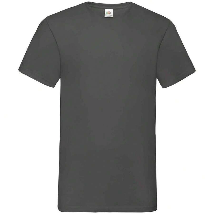 Fruit Of The Loom Mens Value V Neck T-Shirt - Light Graphite - View 1