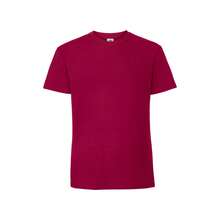 Fruit Of The Loom Mens Iconic Premium Ringspun Cotton T-Shirt - Cranberry - View 4