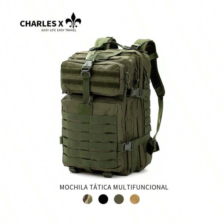 CHARLES X Mochila militar tática de grande capacidade reforçada e