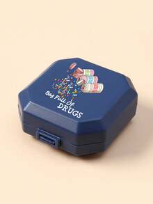 Pastillero portátil de 6 compartimentos, caja de almacenamiento de cápsulas, pastillero de viaje, mini pastillero con patrones de cápsula, tableta, letra y frasco de pastillas, kit de primeros auxilios, bolsa médica, accesorio de viaje, esencial para dormitorio - Multicolor - Ver 15