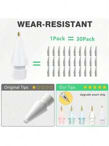 1/3/4/6/9pcs Replacement Tips, Compatible With Apple Pencil 1/2nd Generation, Tips Compatible With IPad Pro Pencil 2/1st Generation - Multicolor - View 2