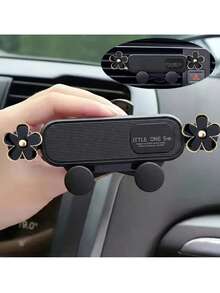 Car Phone Holder Oil Drop Flower Design Air Vent Mount Universal Horizontal/Vertical Navigation Bracket Stable Anti-Drop Auto-Locking - One Size Fits All - View 9