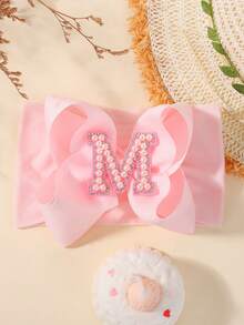 bilicaca 1pc Pink Letter Soft Baby Headband, Baby Birthday Hair Accessory, Warm And Sweat-Absorbing, Caring For Baby's Growth - Multicolor - View 13