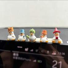 5pcs Cute Lucky Duck Car Interior Decor, Dashboard Rearview Mirror Ornament, Desktop Electric Vehicle Decoration - Lucky Duck - View 9