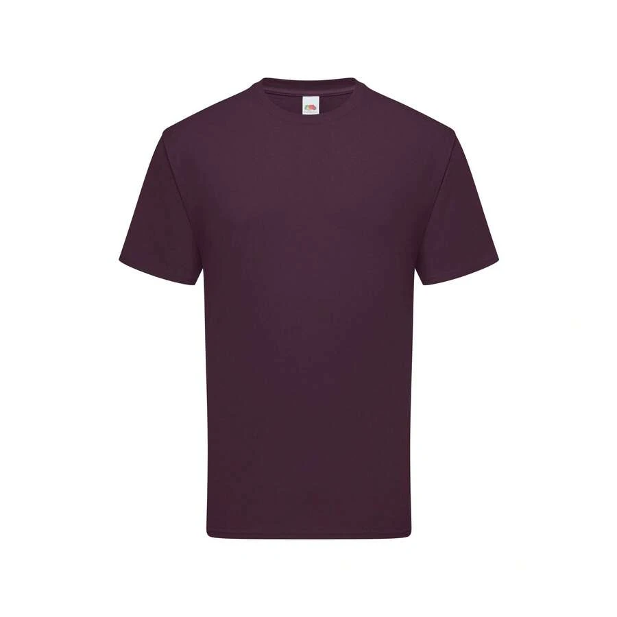 Fruit Of The Loom Mens Iconic Premium Ringspun Cotton T-Shirt - Dark Plum - View 1