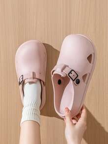 Women's Vintage Closed-Toe Sandals, Summer EVA Soft Sole Comfortable Daily Outdoor Casual Non-Slip 2-In-1 Slip-On Clogs - Pink - View 9
